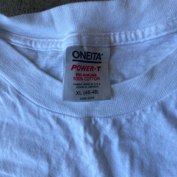 VINTAGE STICK PEOPLE FUNNY SHIRT NATIVE PARODY OBSCURE MENS XL 90S ONEITA HUMOR - Picture 4 of 6